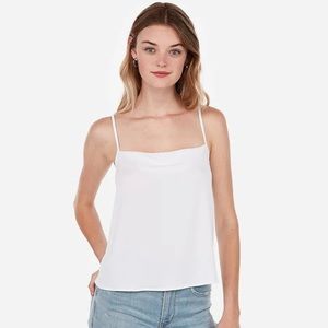 White Cowl Neck Cami